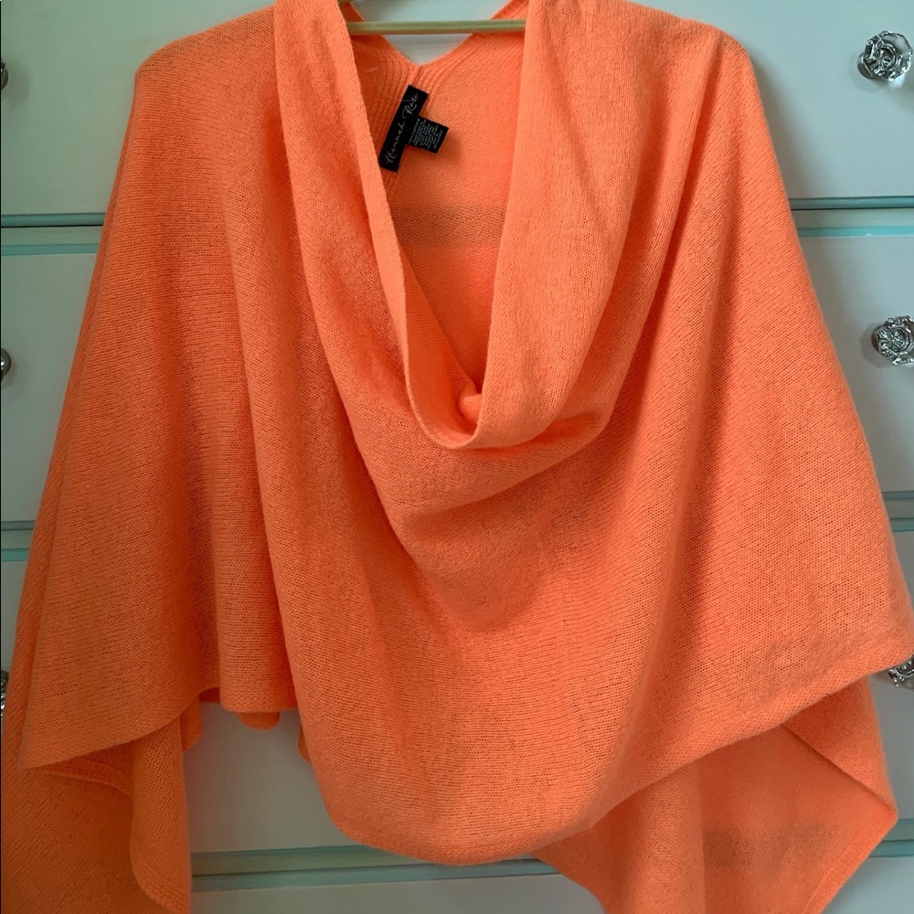 Orange Cashmere Topper/Wrap